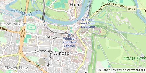 Map of Windsor, Buckinghamshire