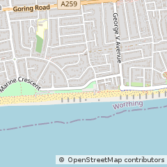 Map of Worthing, West Sussex