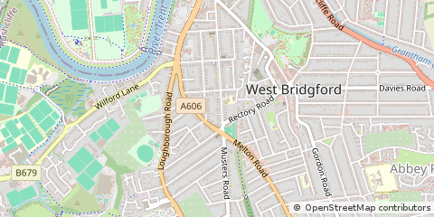 Map of Nottingham, Nottinghamshire