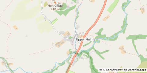 Map of Leek, Staffordshire
