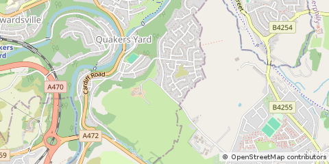 Map of Merthyr Tydfil