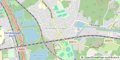 Map of Camberley, Surrey
