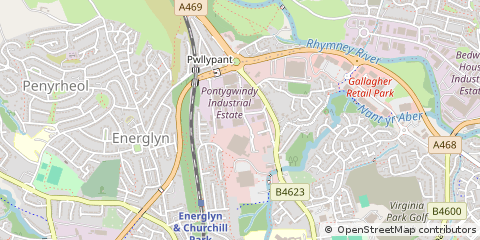 Map of Caerphilly