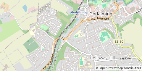 Map of Godalming, Surrey