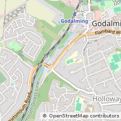 Map of Godalming, Surrey