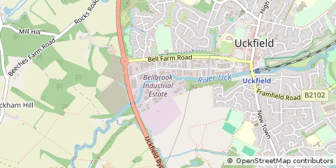 Map of Uckfield, East Sussex