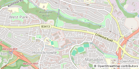 Map of Plymouth, Devon