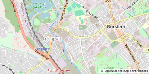 Map of Stoke-on-Trent, Staffordshire