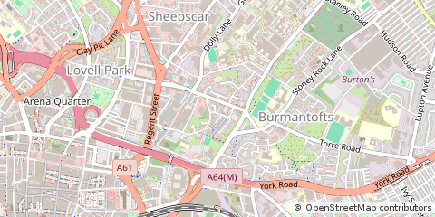 Map of Leeds, West Yorkshire
