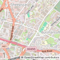 Map of Leeds, West Yorkshire