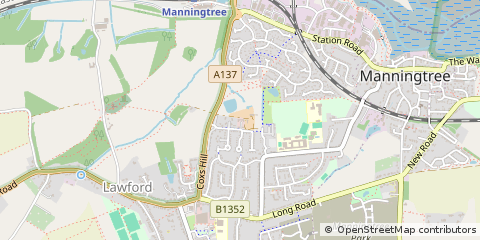 Map of Manningtree, Essex
