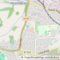 Map of Manningtree, Essex