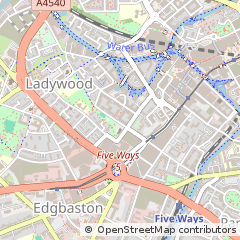 Map of Birmingham, West Midlands