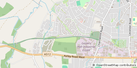 Map of Loughborough, Leicestershire