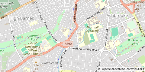 Map of Sunderland