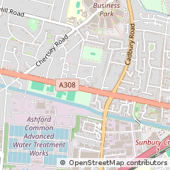 Map of Sunbury-on-Thames, Middlesex