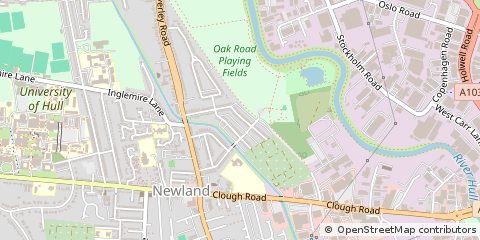 Map of Hull, East Riding of Yorkshire