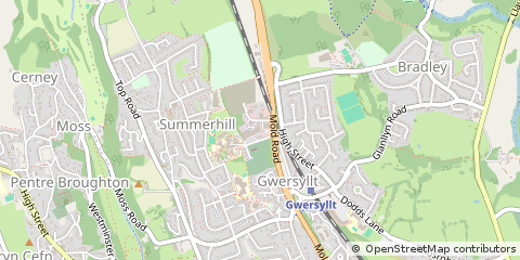 Map of Gwersyllt, Wrexham