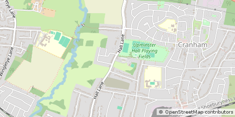 Map of Upminster, Essex