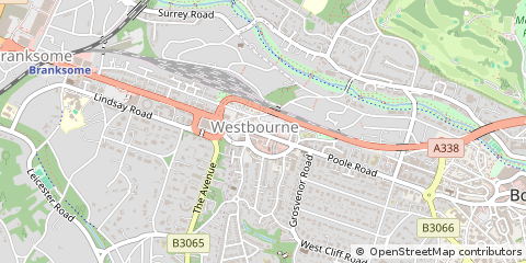 Map of Bournemouth, Dorset