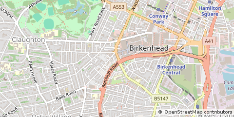 Map of Birkenhead, Wirral
