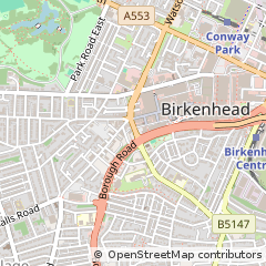 Map of Birkenhead, Wirral