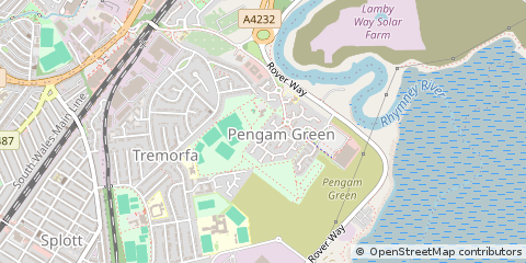Map of Cardiff, South Glamorgan