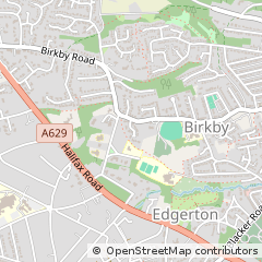 Map of Huddersfield, West Yorkshire
