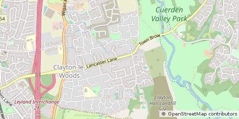 Map of Leyland, Lancashire