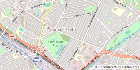 Map of Birmingham, Westmidlands