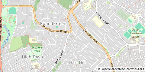 Map of Luton, Bedfordshire