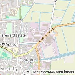 Map of Bourne, Lincolnshire