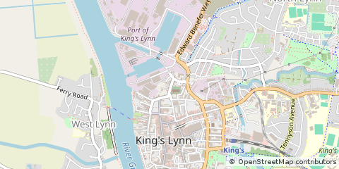 Map of King's Lynn, Norfolk