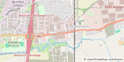 Map of Tewkesbury, Gloucestershire