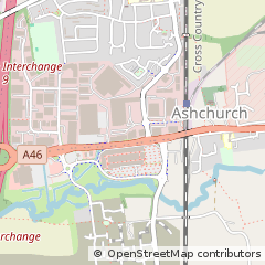 Map of Tewkesbury, Gloucestershire