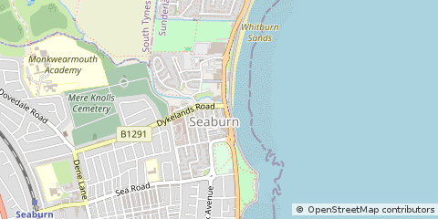 Map of Sunderland, Tyne & Wear