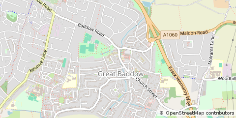 Map of Chelmsford, Essex