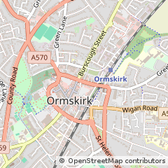 Map of Ormskirk, Lancashire