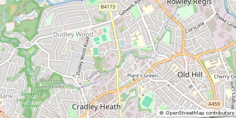 Map of Cradley Hath