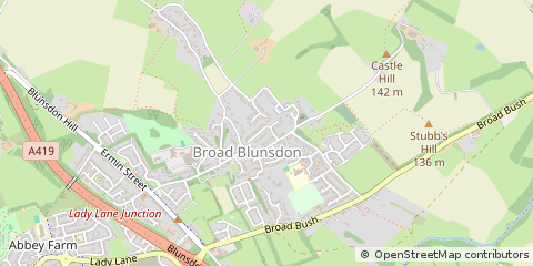 Map of Blunsdon, Swindon