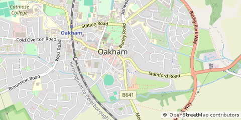 Map of Oakham, Rutland