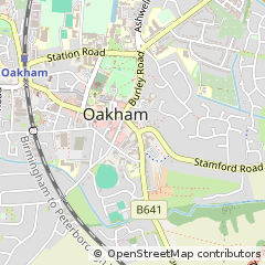 Map of Oakham, Rutland