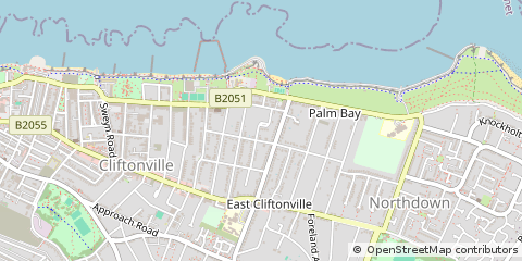 Map of Margate, Kent