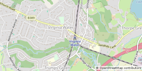 Map of Virginia Water, Surrey