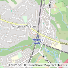 Map of Virginia Water, Surrey