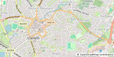 Map of Llanelli