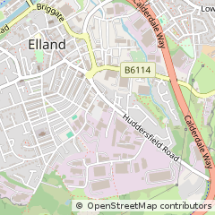 Map of Elland, West Yorkshire