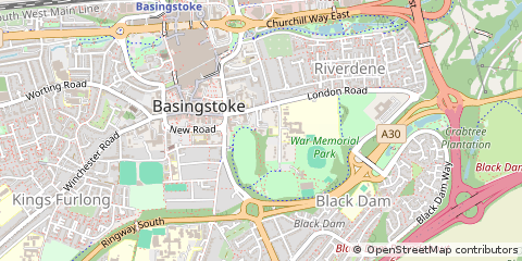 Map of Basingstoke