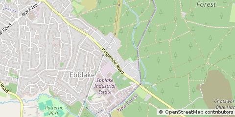 Map of Verwood, Dorset