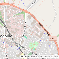 Map of Coalville, Leicestershire